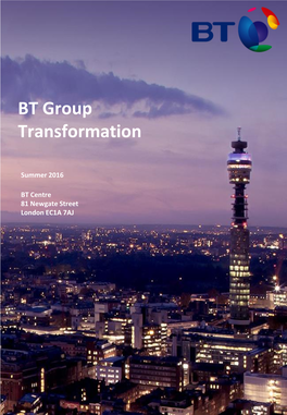 BT Group Transformation