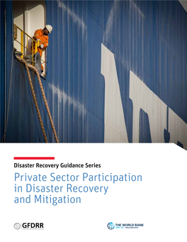 Private Sector Participation in Disaster Recovery and Mitigation