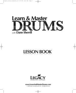 Legacy Drums LB Master V6 8/5/08 8:42 AM Page 1 Legacy Drums LB Master V6 8/5/08 8:42 AM Page 2