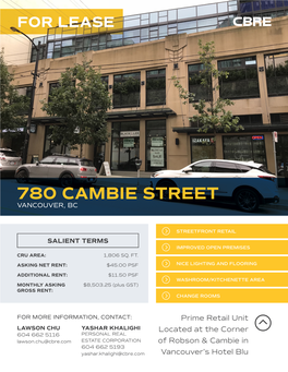 780 Cambie Street Vancouver, Bc