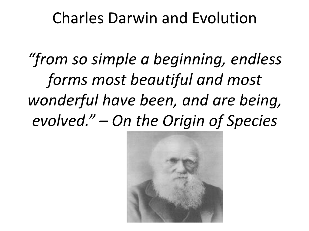 Charles Darwin and Evolution