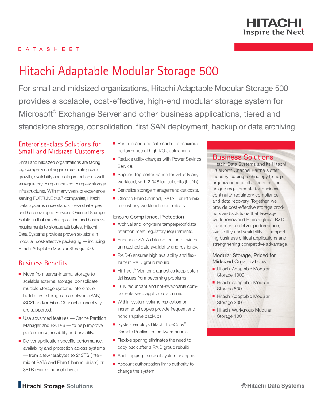 Hitachi Adaptable Modular Storage