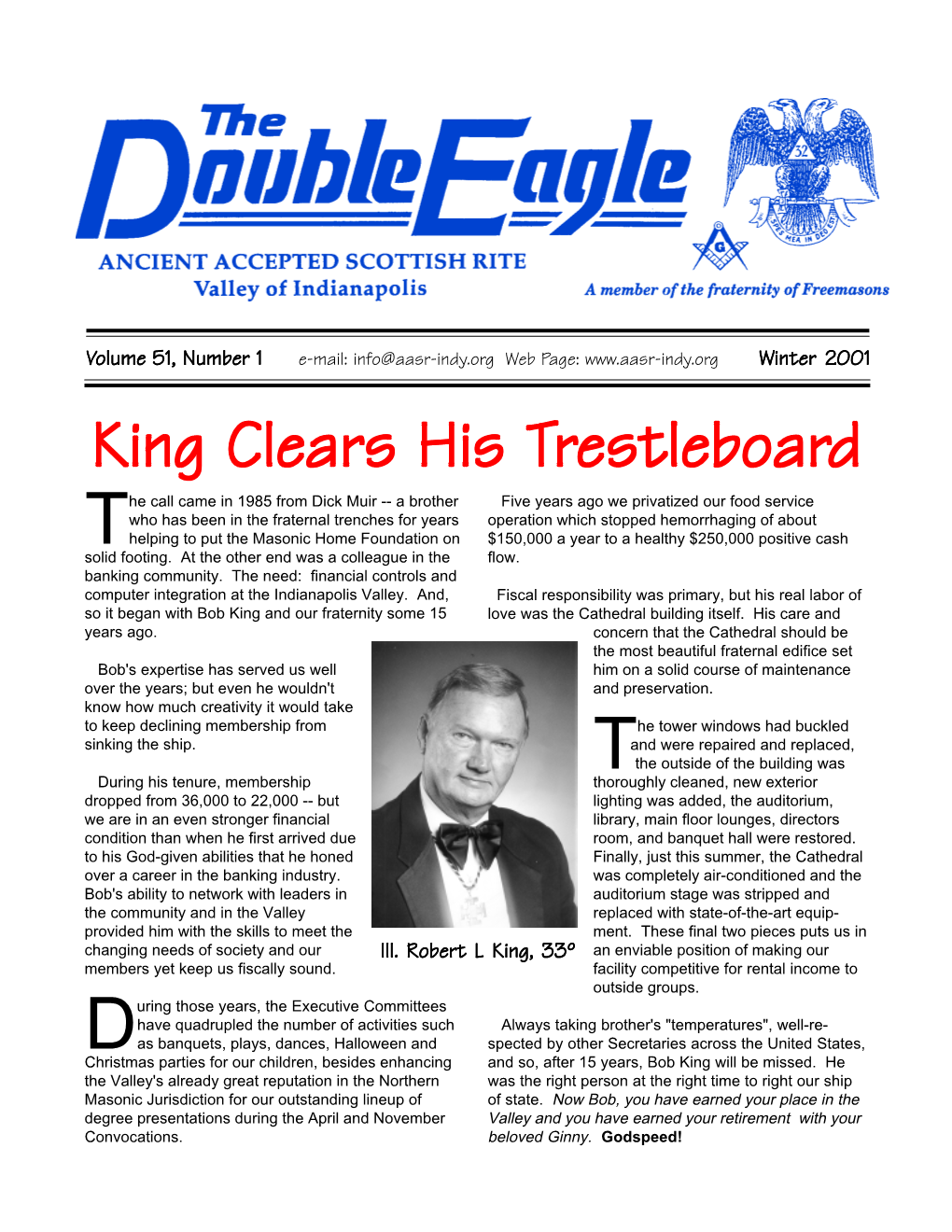 Double Eagle Vol. 51, Num. 1, Winter 2001