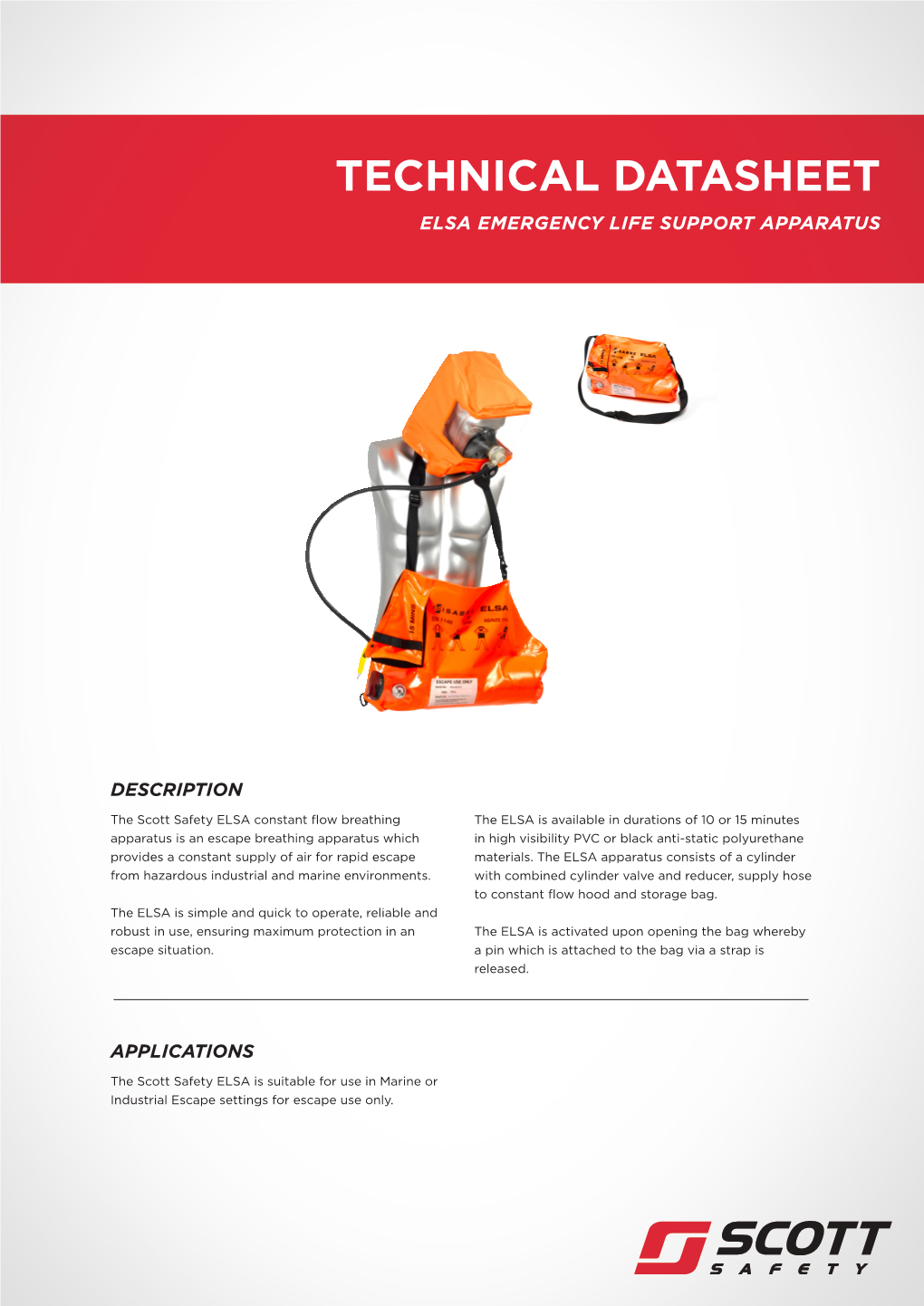 Technical Datasheet Elsa Emergency Life Support Apparatus