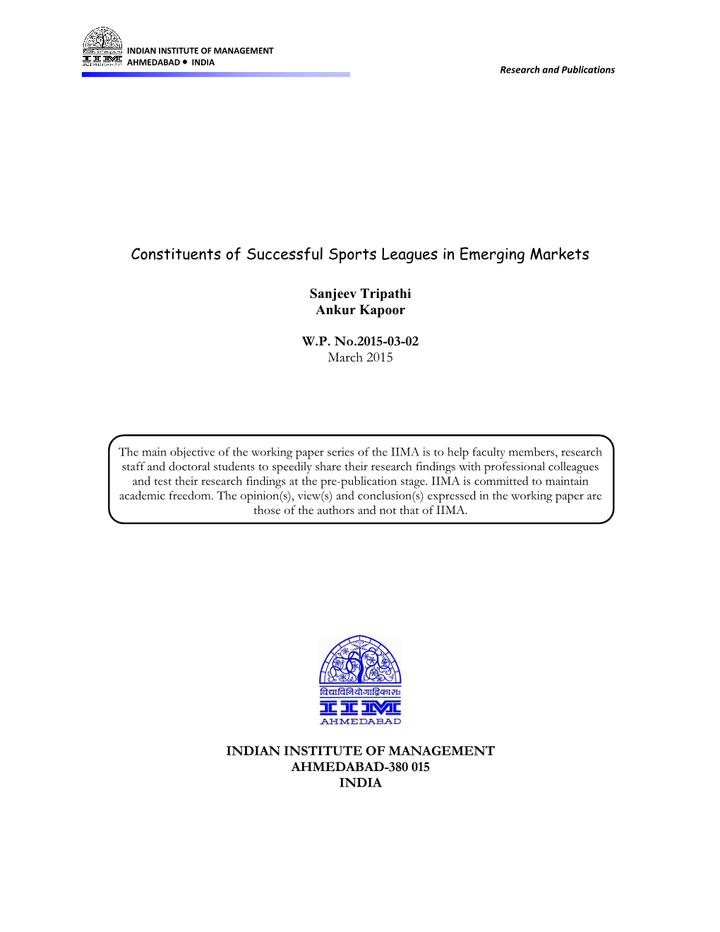 Constituents of Successful Sports Leagues in Emerging Markets