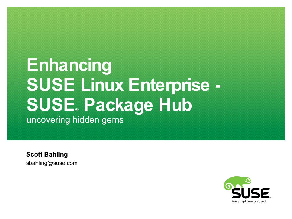 SUSE Package Hub