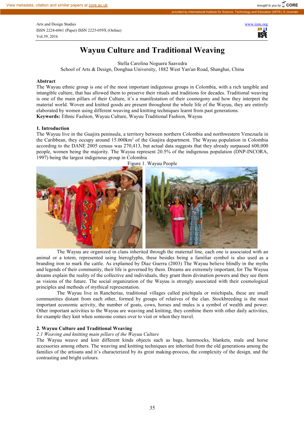 Wayuu Culture and Traditional Weaving