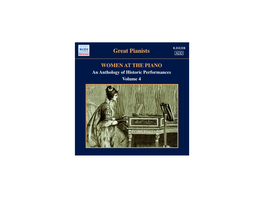 WOMEN at the PIANO an Anthology of Historic Performances Volume 4 Marie-Thérèse Fourneau (1927-2000) Women at the Piano Vol