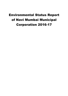Environmental Status Report of Navi Mumbai Municipal Corporation 2016-17