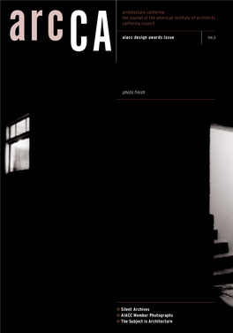 A Rccaarchitecture California the Journal of the American Institute Of