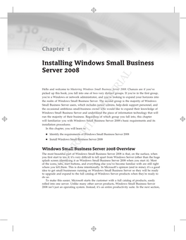 Installing Windows Small Business Server 2008