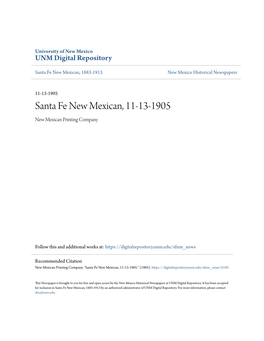 Santa Fe New Mexican, 11-13-1905 New Mexican Printing Company