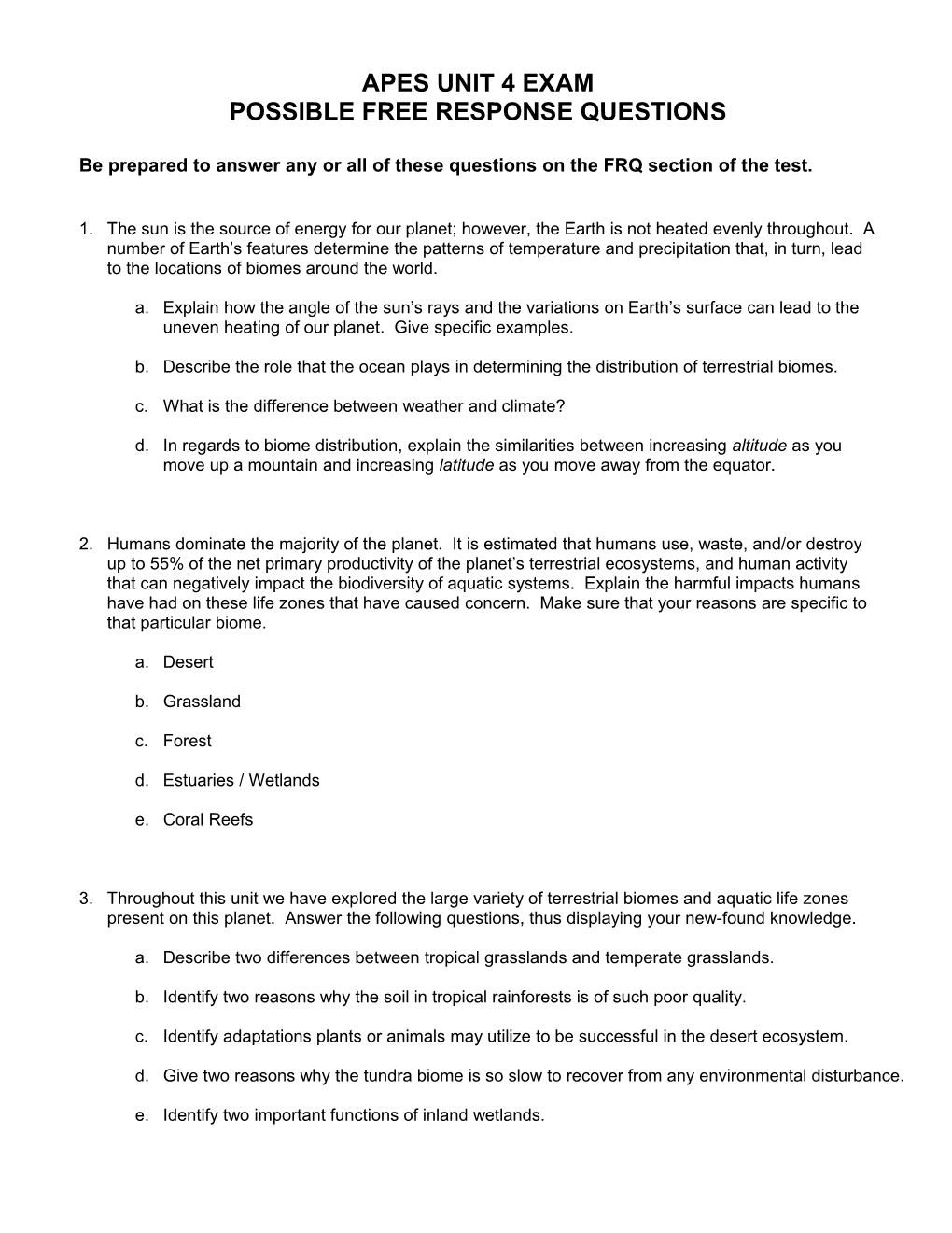 Apes Chapter 4 Exam s1