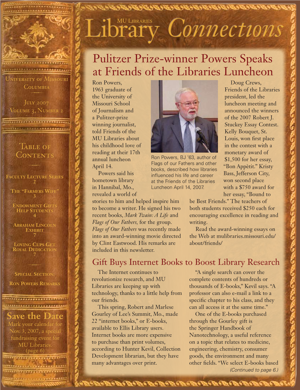 Pulitzer Prize-Winner Powers Speaks at Friends of the Libraries Luncheon