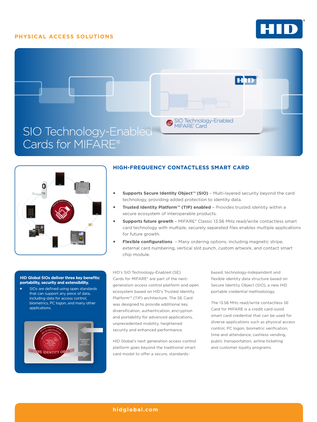SIO Technology-Enabled Cards for MIFARE®
