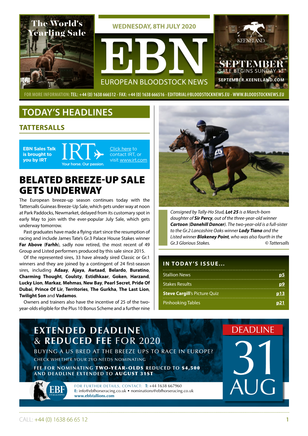 September Belated Breeze-Up Sale Gets Underway