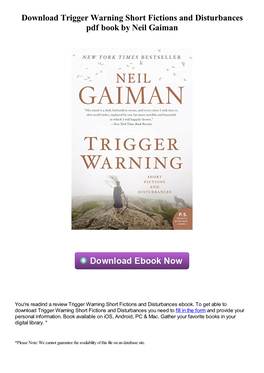 Download Trigger Warning Short Fictions and Disturbances Pdf Book by Neil Gaiman