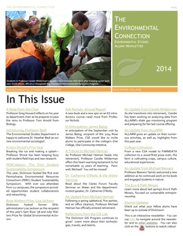 2014 Environmental Studies Newsletter