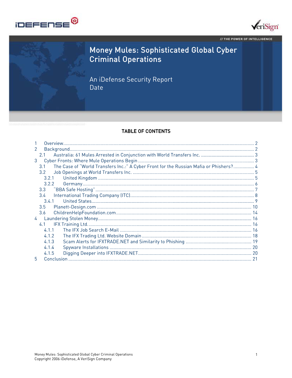 Money Mules: Sophisticated Global Cyber
