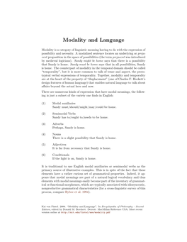 Modality and Language