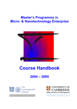 Course Handbook