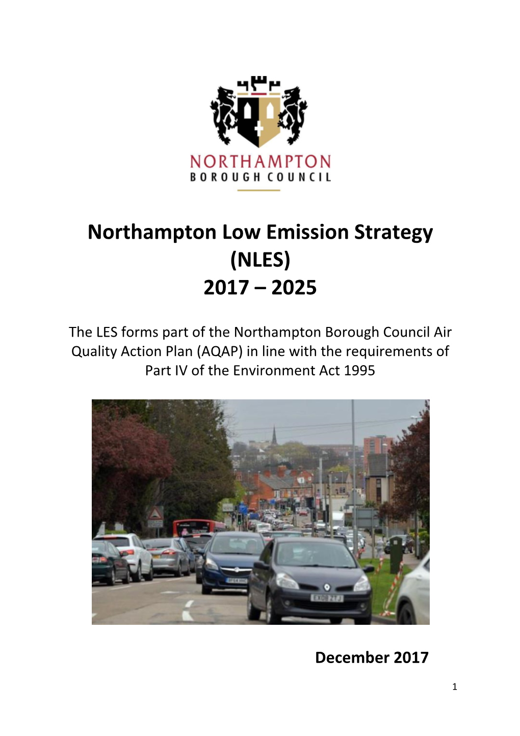 Northampton Low Emission Strategy (NLES) 2017 – 2025