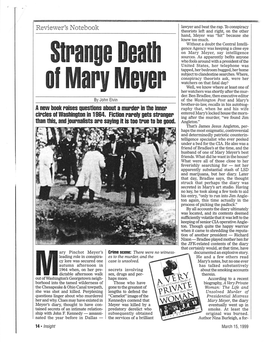 Strange Death of Mary Meyer