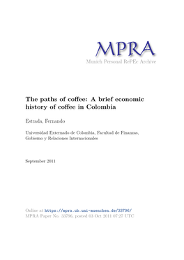 A Brief Economic History of Coffee in Colombia