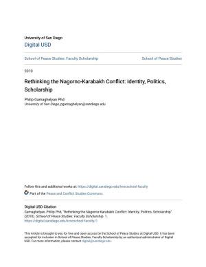 Rethinking the Nagorno-Karabakh Conflict: Identity, Politics, Scholarship