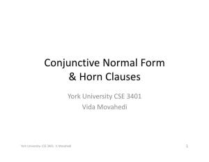 Conjunctive Normal Form & Horn Clauses