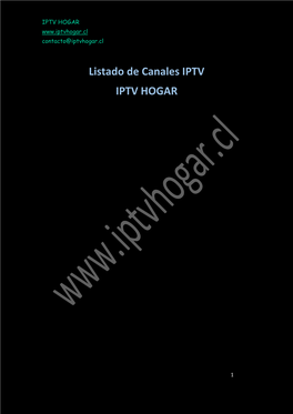 Listado De Canales IPTV