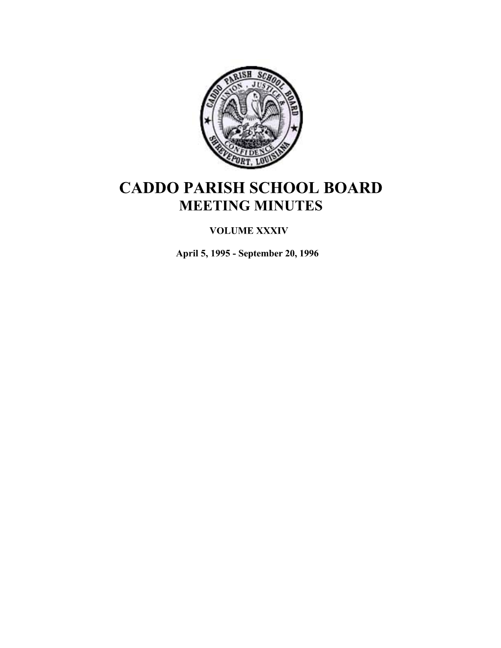 Caddo Parish School Board Meeting Minutes