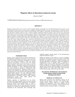 Magnetic Effects of Alteration in Mineral Systems