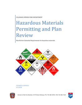 Hazardous Materials Permitting and Plan Review