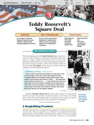 Teddy Roosevelt's Square Deal