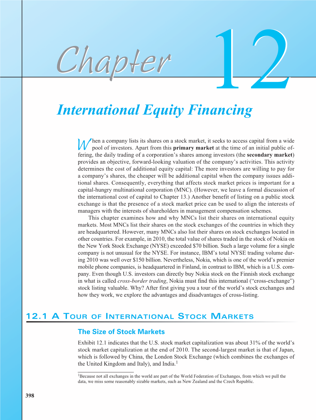 Chapter 1212 International Equity Financing