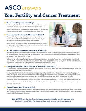 ASCO Answers: Your Fertility and Cancer Treatment