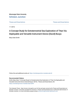 A Concept Study for Extraterrestrial Sea Exploration of Titan Via Deployable and Versatile Instrument Device (David) Buoys