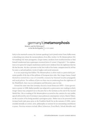 Germany's Metamorphosis
