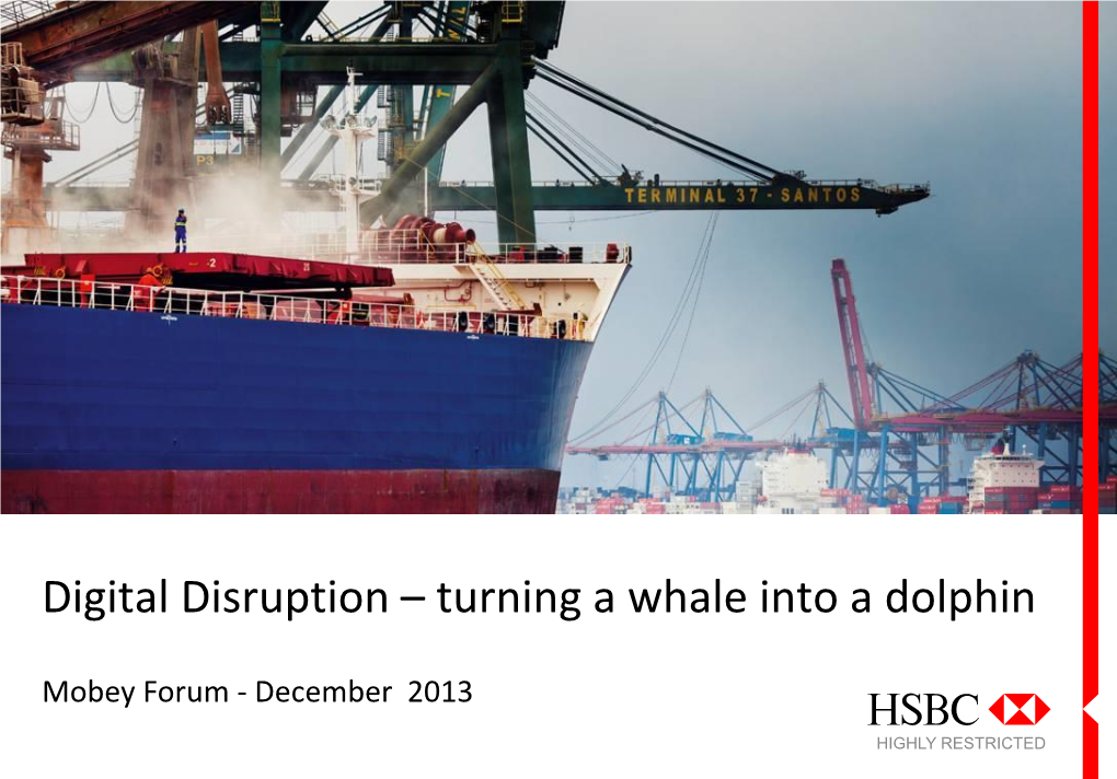 Digital Disruption – Turning a Whale Into a Dolphin