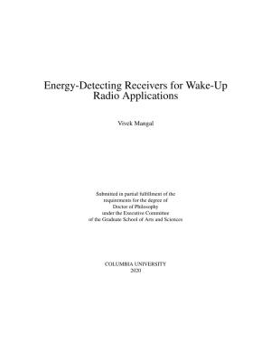 Energy-Detecting Receivers for Wake-Up Radio Applications