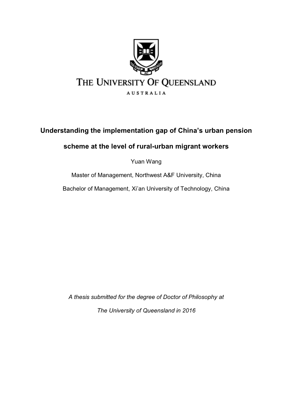 Understanding the Implementation Gap of China's Urban Pension