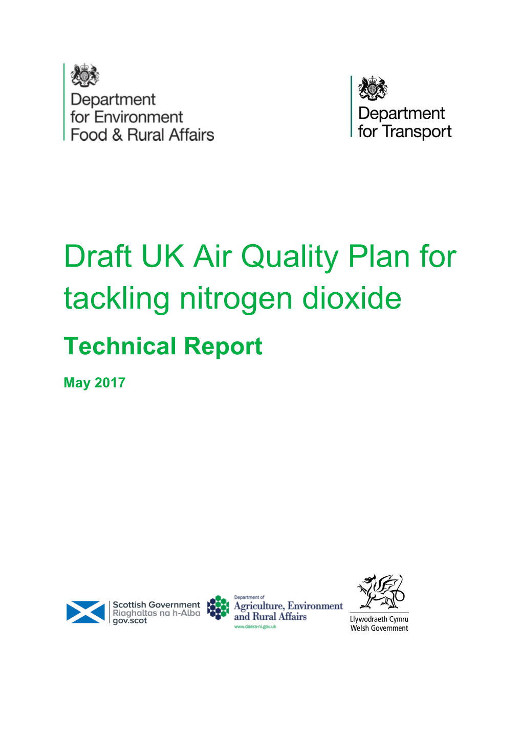 Draft UK Air Quality Plan for Tackling Nitrogen Dioxide Technical Report