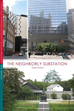 The Neighborly Substation the Neighborly Substation Electricity, Zoning, and Urban Design