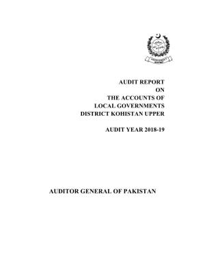 Auditor General of Pakistan Table of Contents Abbreviations and Acronyms