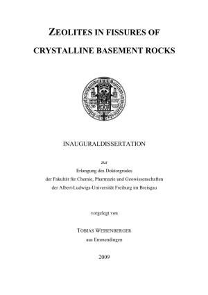 Zeolites in Fissures of Crystalline Basement Rocks