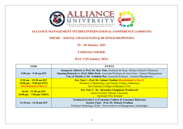 Alliance Management Stuides International Conference (Amsicon)