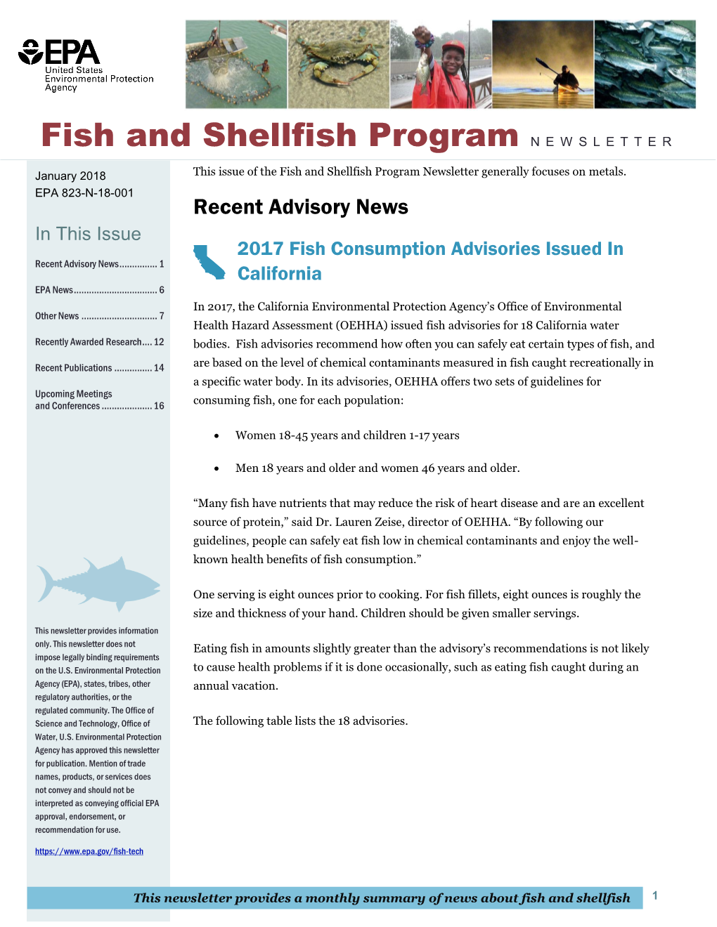 Fish and Shellfish Program NEWSLETTER