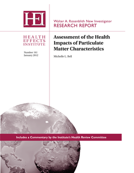 Assessment of the Health Impacts of Particulate Matter Characteristics