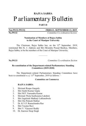 Parliamentary Bulletin